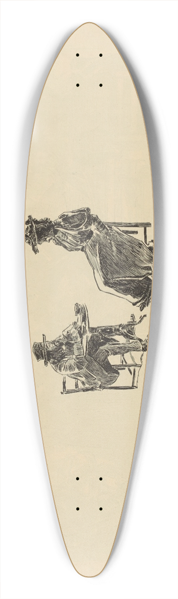 Charles Dana Gibson - The fortune teller 39.3 inch art pintail longboard deck