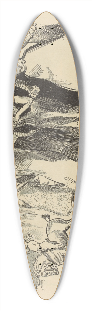 Charles Dana Gibson - The invincible army 39.3 inch art pintail longboard deck
