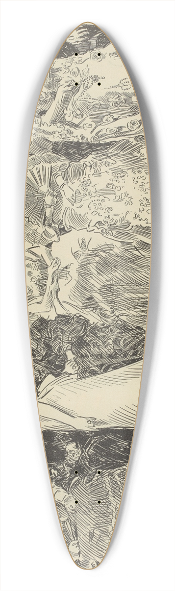 Charles Dana Gibson - The jury disagrees 39.3 inch art pintail longboard deck