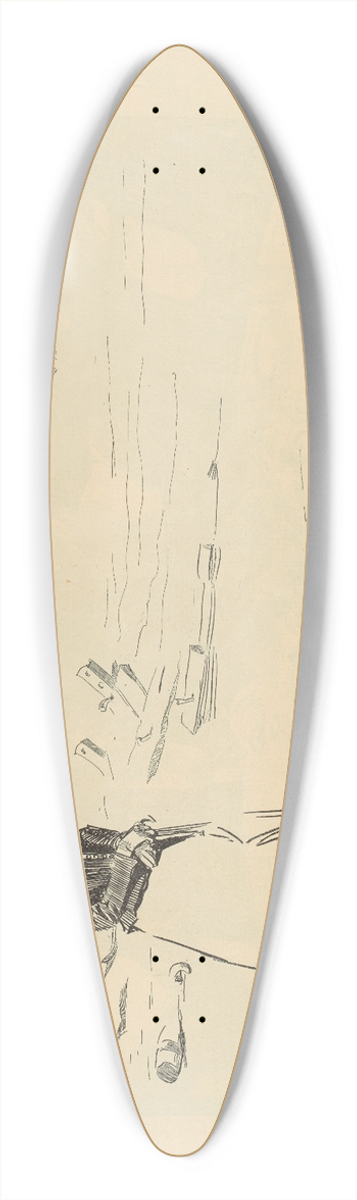 Charles Dana Gibson - The lass that loved a sailor 39.3 inch art pintail longboard deck