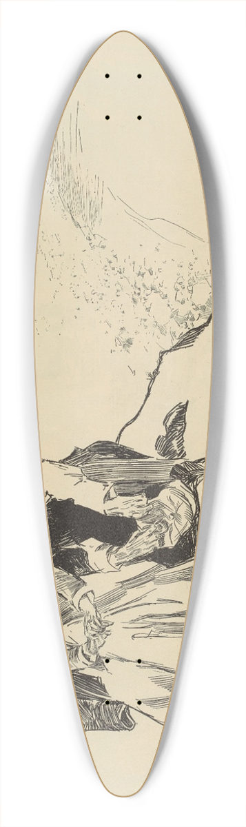 Charles Dana Gibson - The last day of summer 39.3 inch art pintail longboard deck