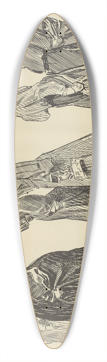Charles Dana Gibson - The new hat 39.3 inch art pintail longboard deck