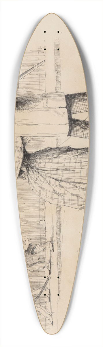 Charles Dana Gibson - The Other Side 39.3 inch art pintail longboard deck