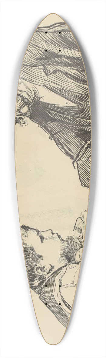 Charles Dana Gibson - The story of an empty sleeve 39.3 inch art pintail longboard deck