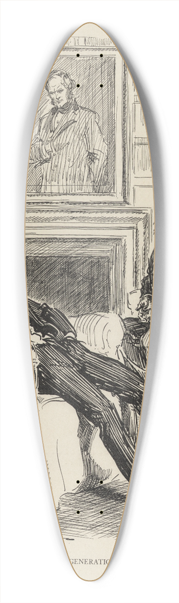 Charles Dana Gibson - The third generation 39.3 inch art pintail longboard deck