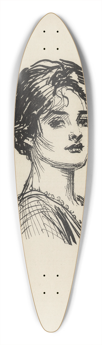 Charles Dana Gibson - Untitled 39.3 inch art pintail longboard deck