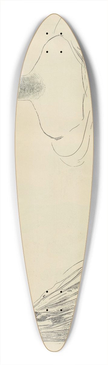 Charles Dana Gibson - Untitled 39.3 inch art pintail longboard deck
