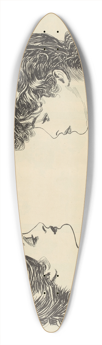 Charles Dana Gibson - Untitled 39.3 inch art pintail longboard deck