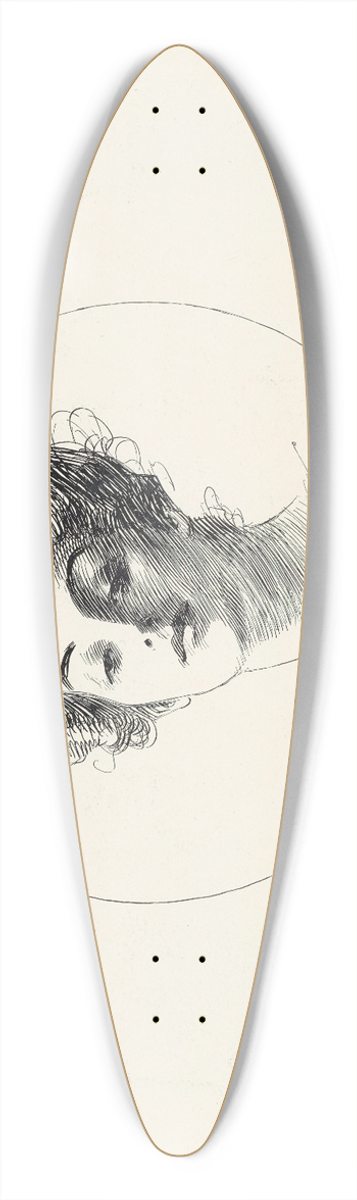 Charles Dana Gibson - Untitled 39.3 inch art pintail longboard deck