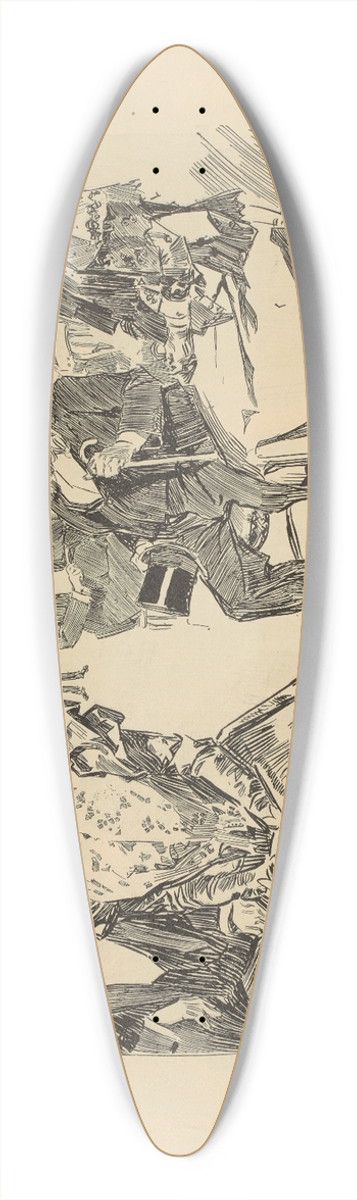 Charles Dana Gibson - Waiting for tables 39.3 inch art pintail longboard deck