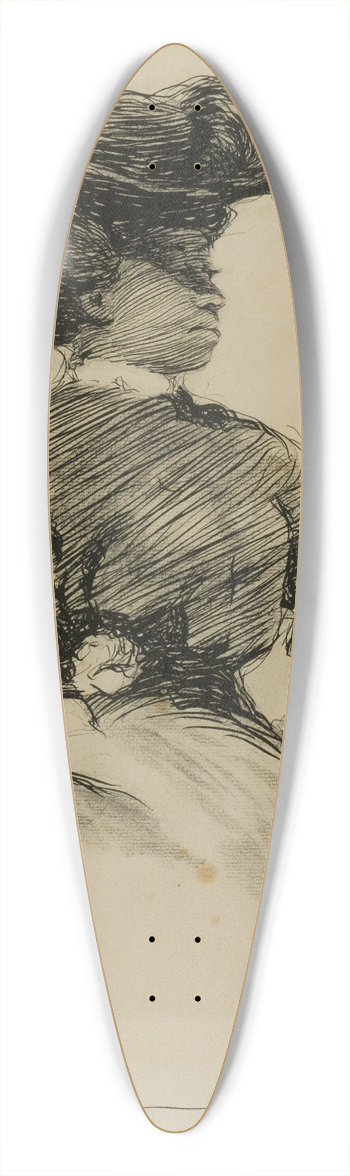 Charles Dana Gibson - Well-Dressed Woman 39.3 inch art pintail longboard deck