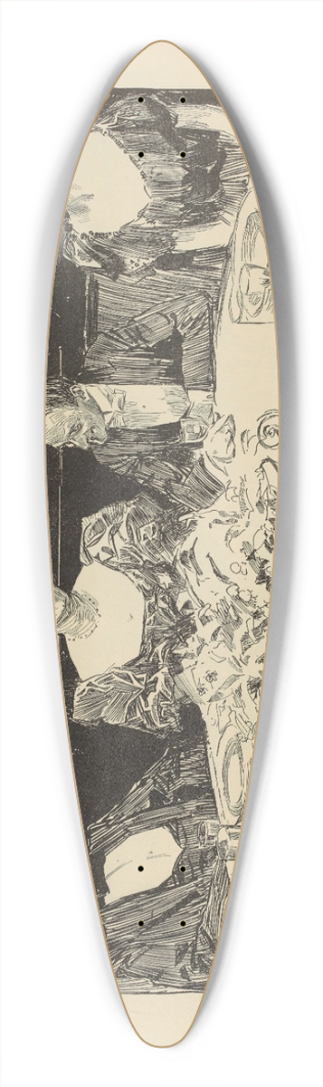 Charles Dana Gibson - When you are bored 39.3 inch art pintail longboard deck