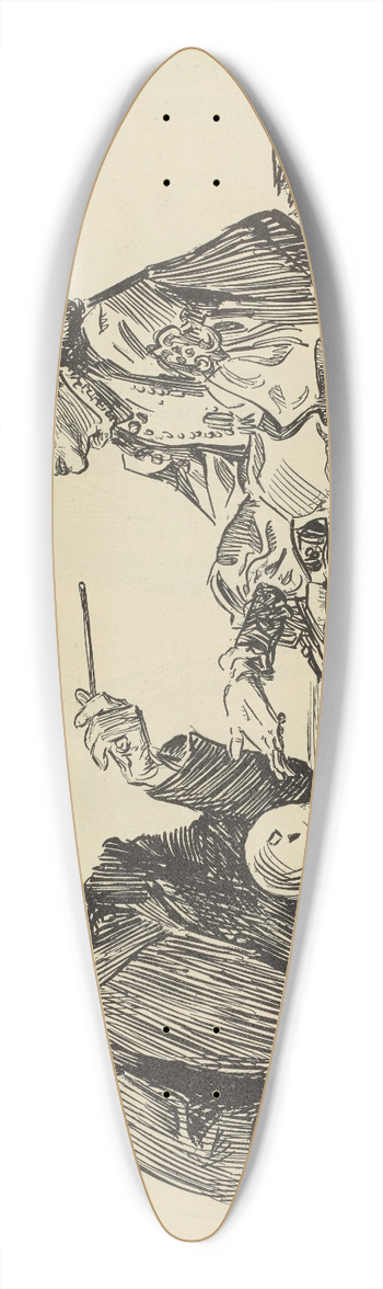 Charles Dana Gibson - Will you tell my past for two dollars 39.3 inch art pintail longboard deck