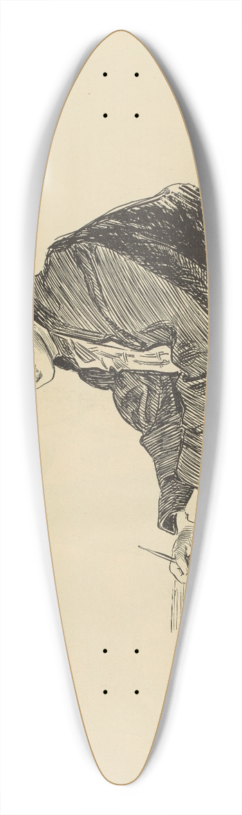 Charles Dana Gibson - Yes or no 39.3 inch art pintail longboard deck