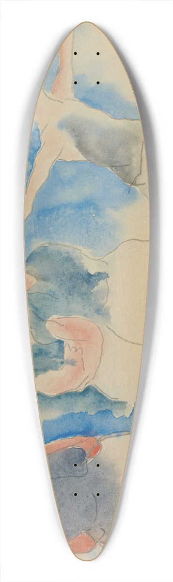 Charles Demuth - Bathing beach 39.3 inch art pintail longboard deck