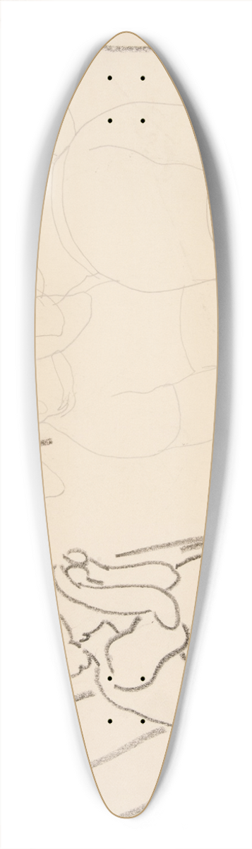 Charles Demuth - Four Figures on Beach, probably inProvincetown 39.3 inch art pintail longboard deck