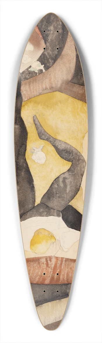 Charles Demuth - In Vaudeville Two Acrobat-Jugglers 39.3 inch art pintail longboard deck