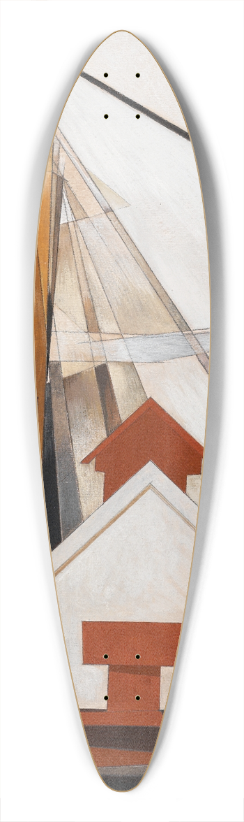 Charles Demuth - Masts 39.3 inch art pintail longboard deck