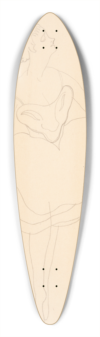 Charles Demuth - Study for Costume Sketch (BalMasque) 39.3 inch art pintail longboard deck