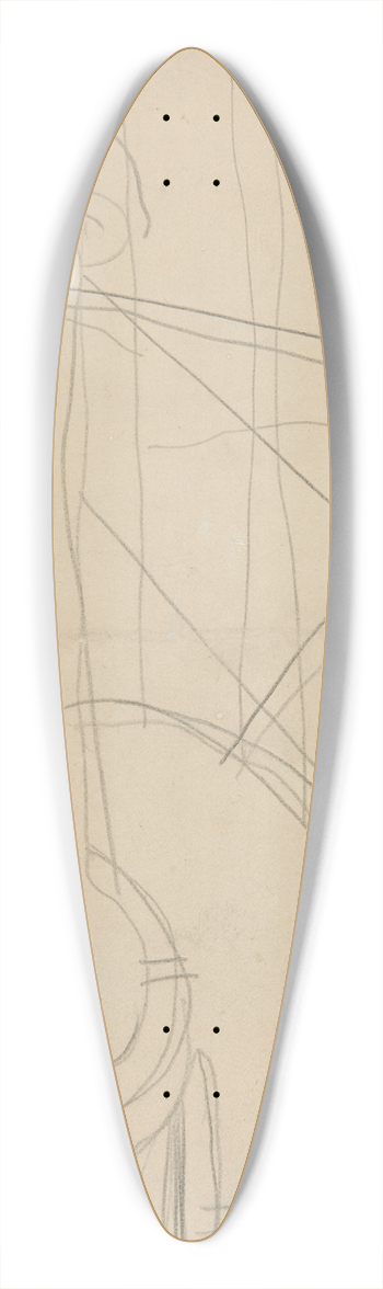 Charles Demuth - Study for PacquebotParis 39.3 inch art pintail longboard deck
