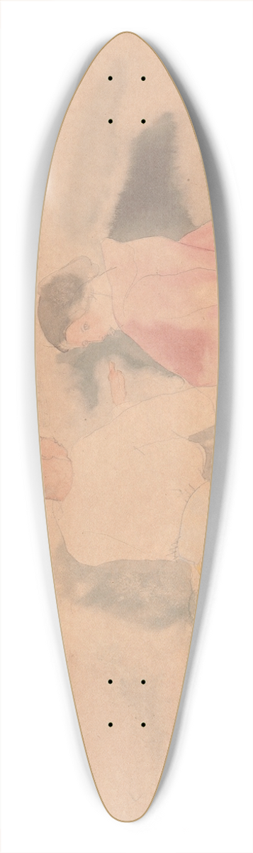 Charles Demuth - Untitled (Two Women and Boats) 39.3 inch art pintail longboard deck