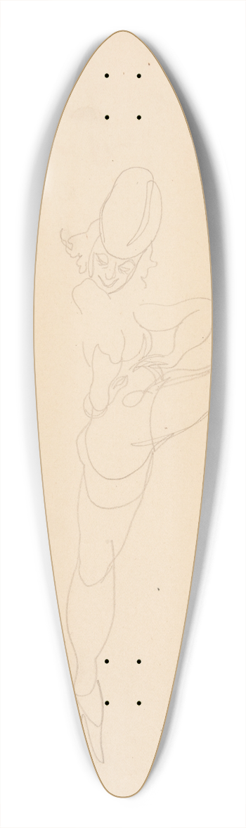 Charles Demuth - VaudevilleDancer 39.3 inch art pintail longboard deck