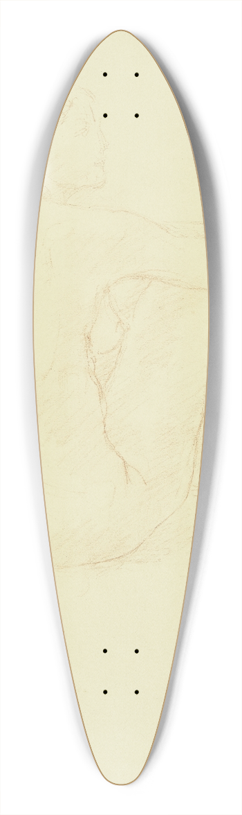 Charles Despiau - Am Boden hockender weiblicher Rckenakt nach rechts, die Arme um die angezogenen Knie geschlungen 39.3 inch art pintail longboard deck