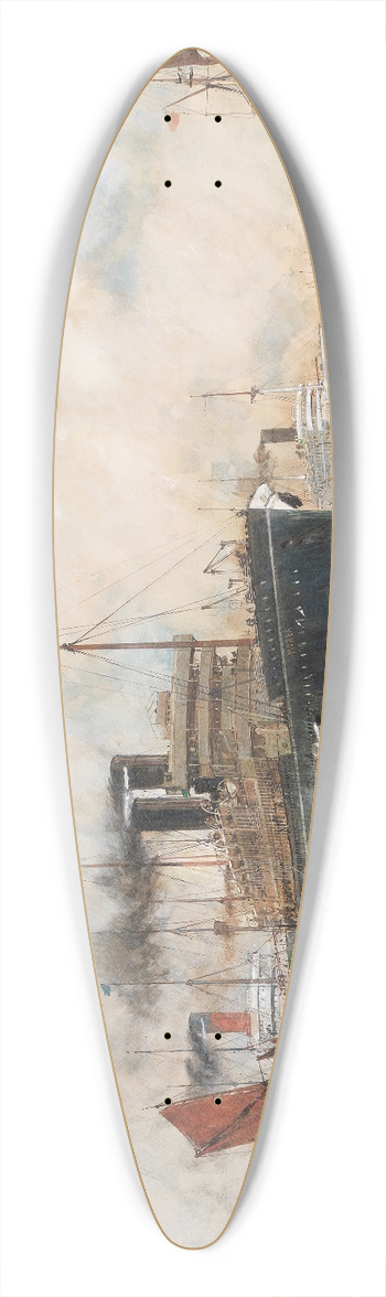 Charles Edward Dixon - The lady, Shes a Liner 39.3 inch art pintail longboard deck