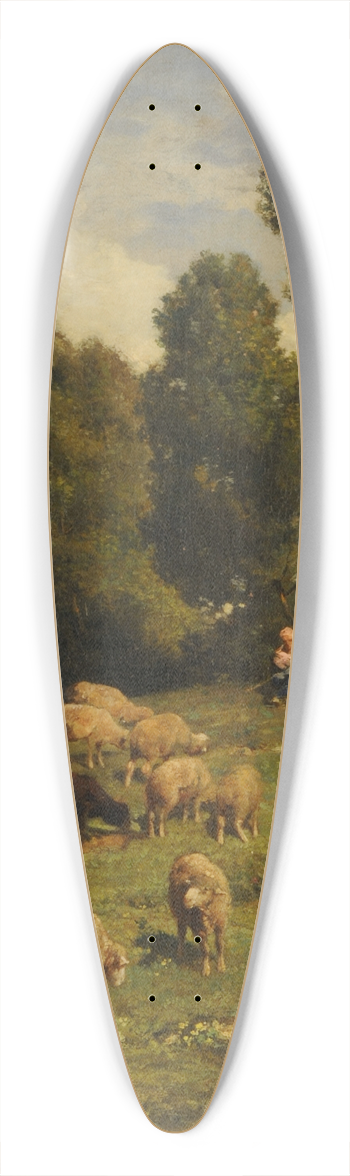 Charles Emile Jacque - Moutons au pturage 39.3 inch art pintail longboard deck