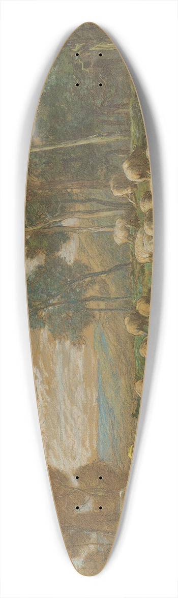 Charles Emile Jacque - The Shepherdess 39.3 inch art pintail longboard deck