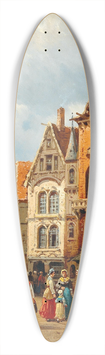Charles Euphrasie Kuwasseg - Antwerpen 39.3 inch art pintail longboard deck