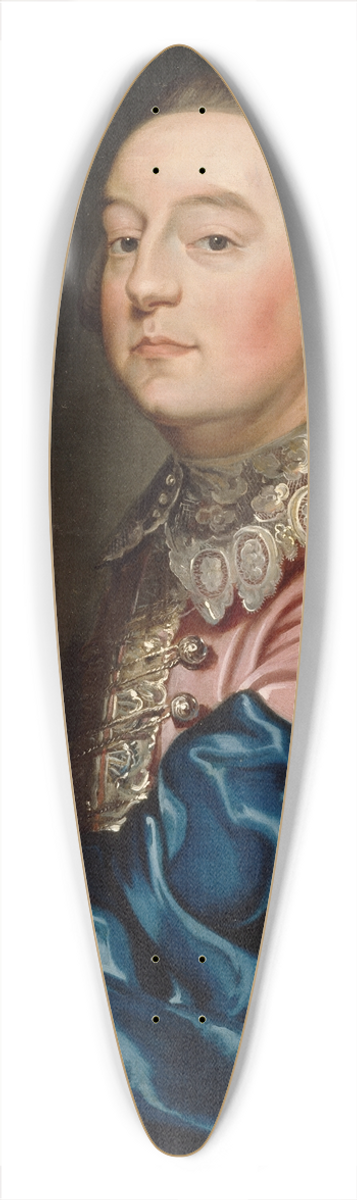 Charles Exshaw - Portrait of a Man 39.3 inch art pintail longboard deck