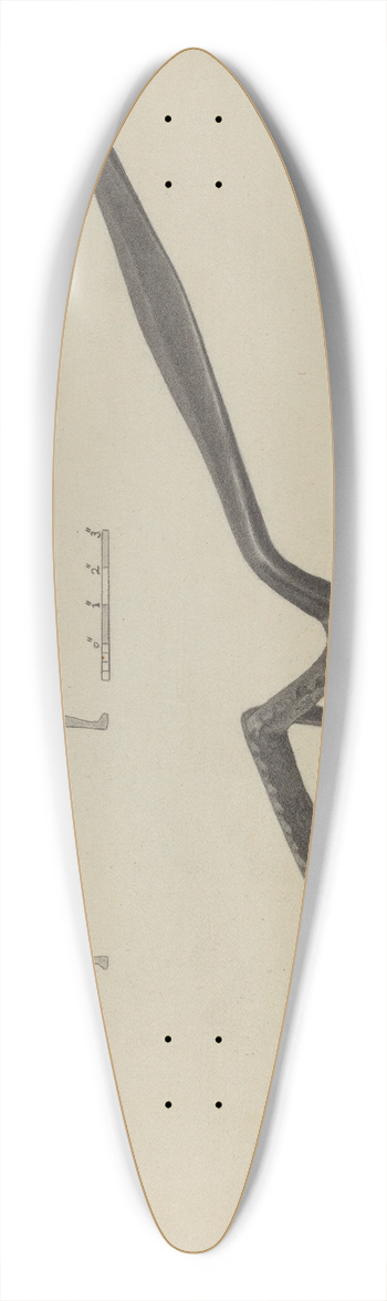 Charles Garjian - Pa. German Flat-iron Holder 39.3 inch art pintail longboard deck