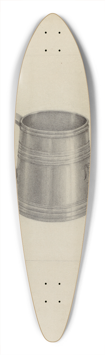 Charles Garjian - Silver Mug 39.3 inch art pintail longboard deck