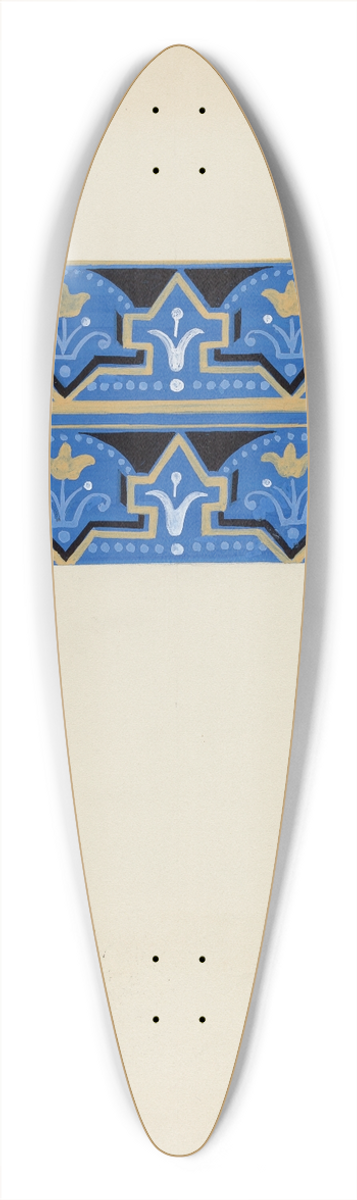 Charles Garjian - Wall Paper Border 39.3 inch art pintail longboard deck