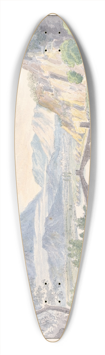 Charles Hamilton Smith - Bridge of Martorelle 39.3 inch art pintail longboard deck
