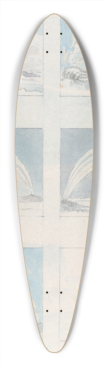 Charles Hamilton Smith - Forming of the Aurora as Delineated 39.3 inch art pintail longboard deck