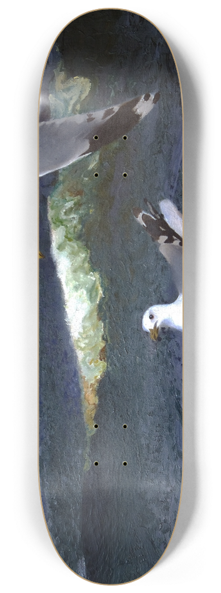 Bruno Liljefors - Gulls 8.25 inch art skate deck