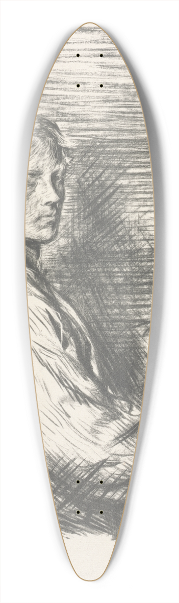 Charles Haslewood Shannon - Portrait of the Artist, No. 1 39.3 inch art pintail longboard deck