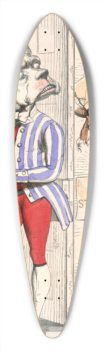 Charles Henry Bennett - The Dog In The Manger 39.3 inch art pintail longboard deck
