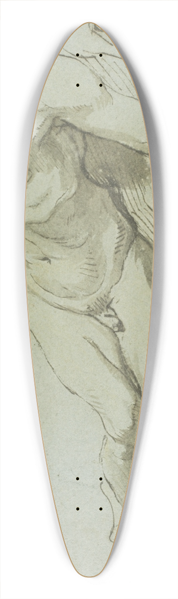 Charles Le Brun - The Dead Christ 39.3 inch art pintail longboard deck