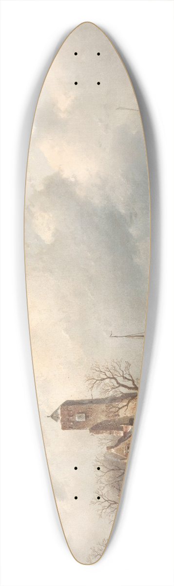 Charles Leickert - Winter Scene 39.3 inch art pintail longboard deck