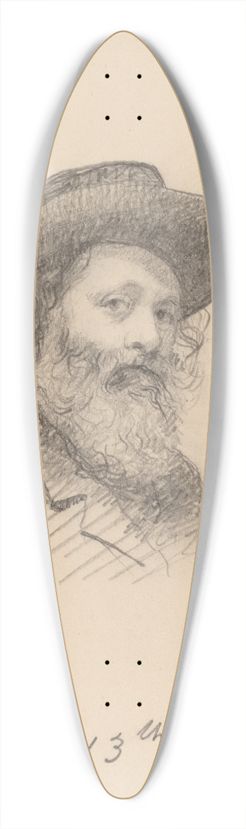 Charles Loring Elliott - Portrait of the Artist Asa W. Twitchell 39.3 inch art pintail longboard deck