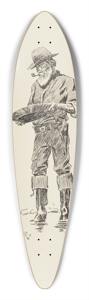 Charles Marion Russell - The Prospector 39.3 inch art pintail longboard deck