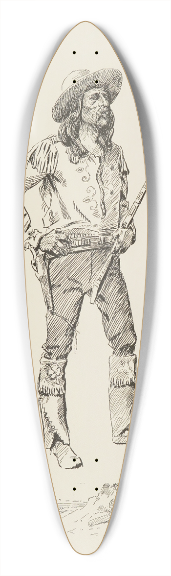 Charles Marion Russell - The Scout 39.3 inch art pintail longboard deck