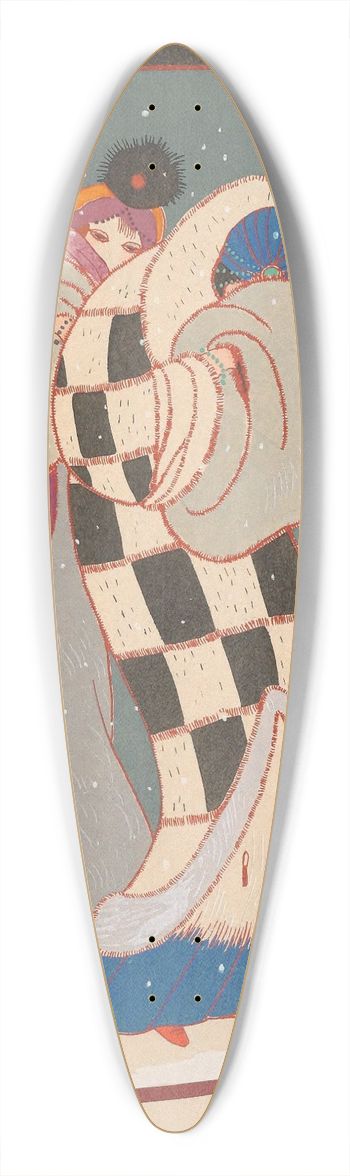 Charles Martin - La Neige 39.3 inch art pintail longboard deck