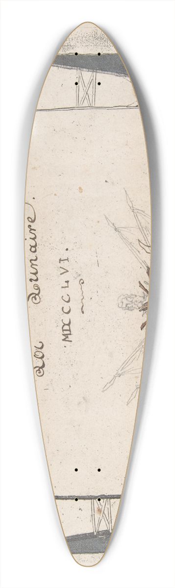 Charles Meryon - Lunar Law 39.3 inch art pintail longboard deck