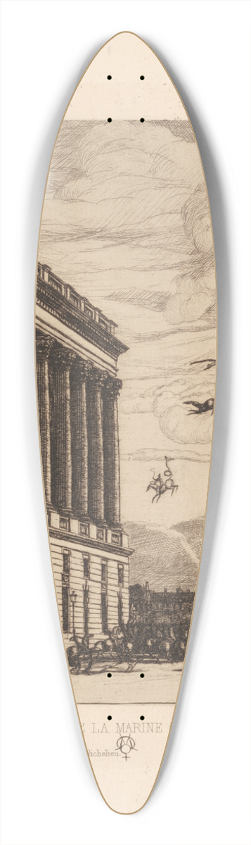 Charles Meryon - Ministre de la marine (Fictions & voeux) 39.3 inch art pintail longboard deck