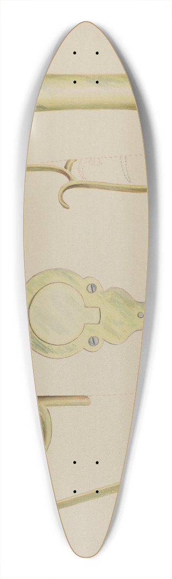 Charles Moss - Patch Pocket and Decorations on Ky. Rifle 39.3 inch art pintail longboard deck