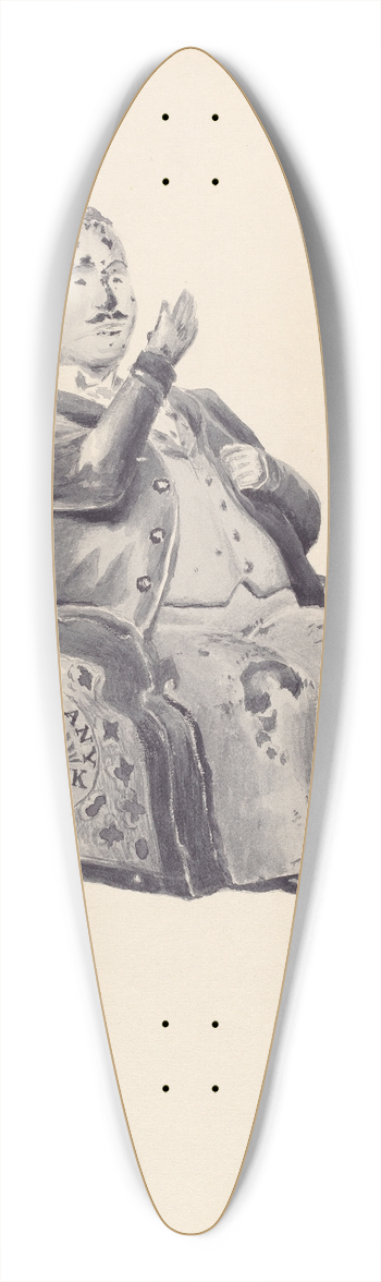 Charles Moss - Tammany Bank 39.3 inch art pintail longboard deck